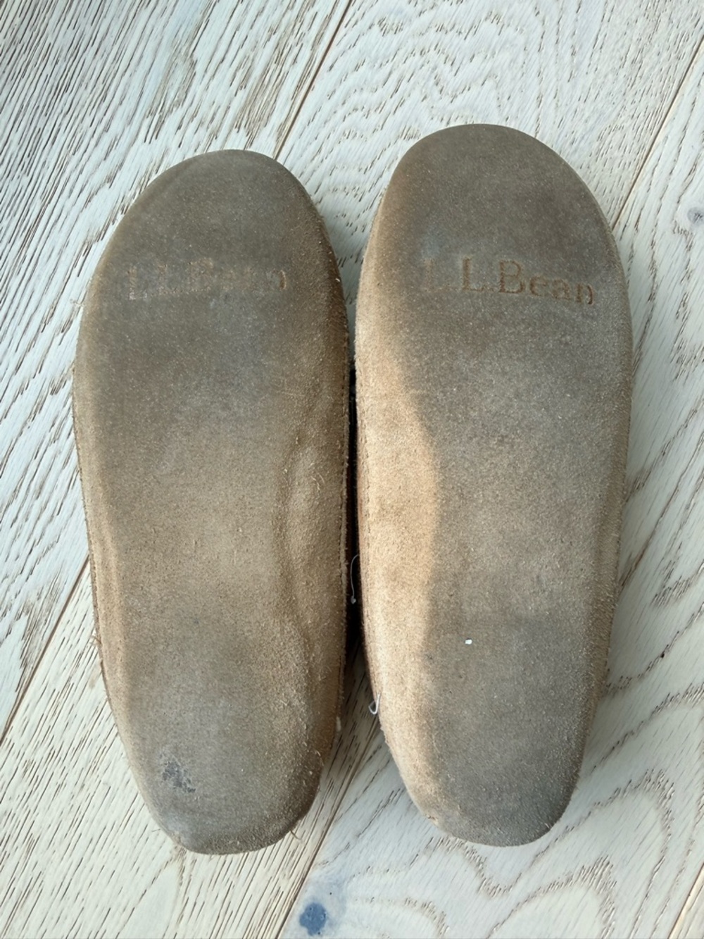 L.L. Bean Kids Brown Suede Moccasin Slippers - Picture 4 of 6